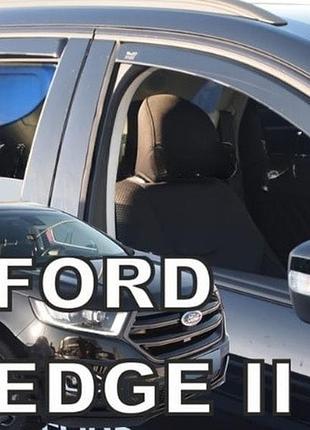 Дефлекторы окон ветровики ford edge 2 5d 15- вставные 4шт heko форд эдж