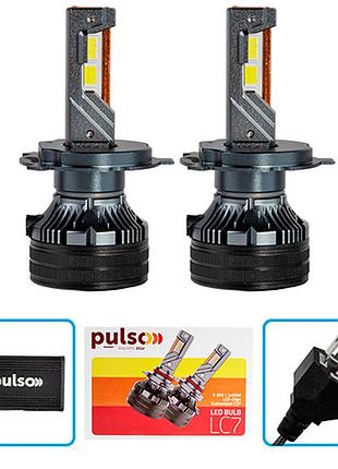 Светодиодные led автолампы pulso h4 lc7 h/l 2x85w 20000lm csp 2*85w 6000k 9-30v компл