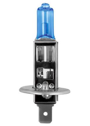 Галогенная лампа brevia h1 12v 55w p14.5s power blue для авто яркость 4500k долговечность замена лампы