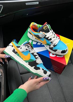 🌺женские кроссовки nike sb dunk low ben &amp; jerry&amp;s chunky dunky