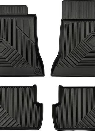 Автомобільні килимки поліки в салон frogum 3d для mercedes cla c117 x117 13-19 мерседес цла чорні