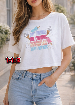 🎁1+1=3 стильная белая оверсайз футболка malatan, размер 46 - 48