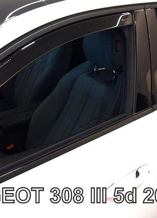 Дефлекторы окон ветровики peugeot 308 3 hb 5d 21- вставные 4шт heko пежо 308