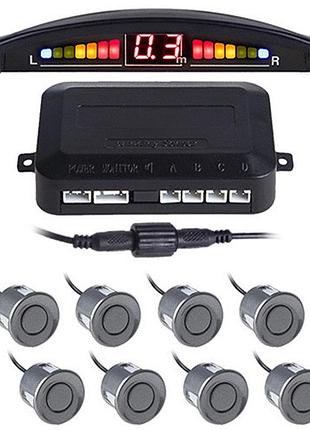 Парктроник pulso lp-10180/led/8 датчиков d=22mm/коннектор/grey (lp-10180-grey)