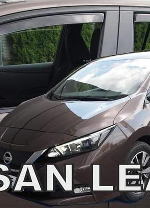 Дефлектори вікон вітровики nissan leaf 2 5d 17- вставні 4шт heko ніссан ліф