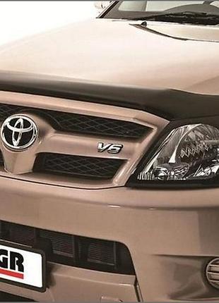 Дефлектор капота мухобійка toyota hilux 06-12 чорний egr тойота хайлюкс