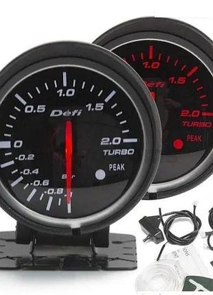 Указатель давления турбины стрелочный defi 60257 wh/red mini led d60мм прибор датчик автомобильный