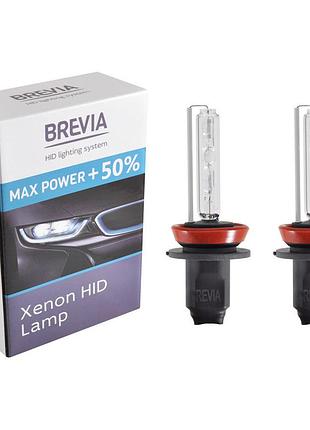 Лампи ксенон brevia h11 6000k 35вт +50% 85v pgj19-2 ket пара