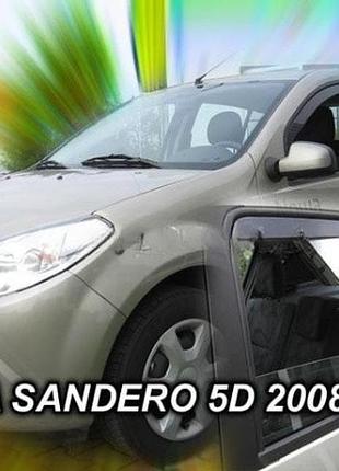 Дефлектори вікон вітровики dacia sandero 5d 08-12 вставні 4шт heko дачія сандеро