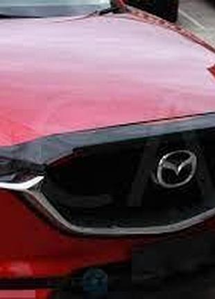 Дефлектор капота мухобійка mazda cx-5 17- чорний egr мазда цх-5