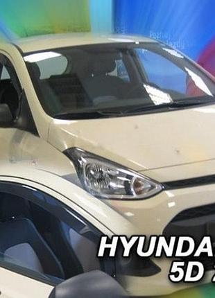 Дефлектори вікон вітровики hyundai i10 5d 14- вставні 4шт heko хендай ай 10