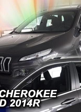 Дефлекторы окон ветровики jeep cherokee kl 5d 14- вставные 4шт heko джип чероки