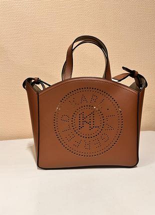 Сумка karl lagerfeld / новая / шкіра eco leather / з широким ременем
