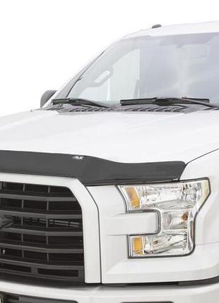 Дефлектор капота мухобойка ford f-150 raptor 17-20 темно-дымчатый avs форд ф-150