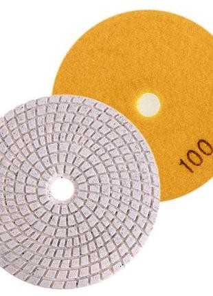 Алмазне шліфувальне коло alloid 125 мм на липучці зерно 100 для обробки каменю та кераміки