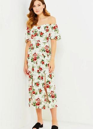Сукня міді з віскози, розмір с, topshop