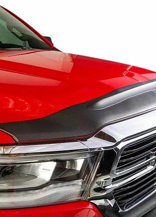 Дефлектор капота мухобійка dodge ram 1500 клеючий 19-23 чорний avs додж рам