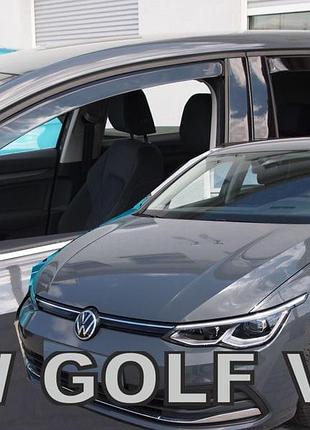 Дефлектори вікон вітровики volkswagen golf 8 5d 20- вставні 4шт heko фольксваген гольф