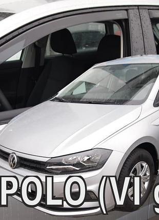 Дефлектори вікон вітровики volkswagen polo 6 5d hb 17- вставні 4шт heko фольксваген поло