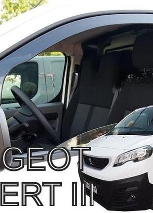 Дефлекторы окон ветровики peugeot expert 16- вставные 2шт heko пежо эксперт