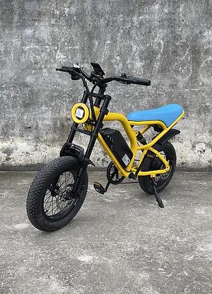 Электровелосипед cb-02 mini 350w 48v15ah до 45км 35кмч колеса 16х3 дублирующее сиденье нагрузка 150кг