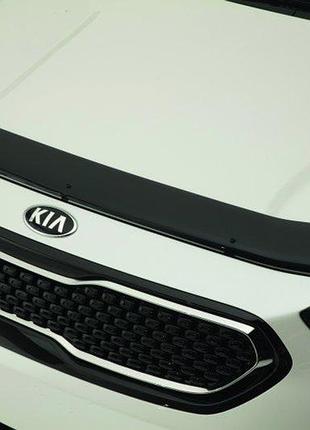 Дефлектор капота мухобойка kia niro 17-22 черный formfit киа ниро