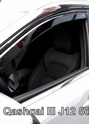 Дефлекторы окон ветровики nissan qashqai 3 5d 21- вставные 4шт heko ниссан кашкай