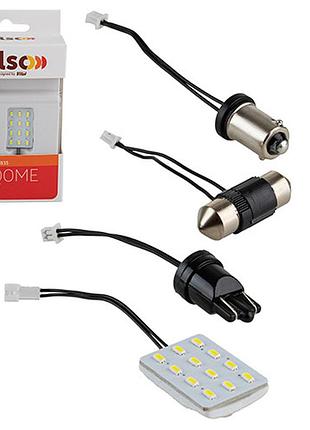 Авто лампа pulso lp-64050 led 12 smd-3014 300lm 9-18v для салона автомобиля белый свет