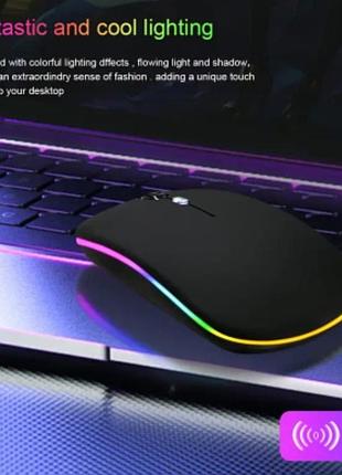 Мишка комп'ютерна бездротова led-підсвітка миша