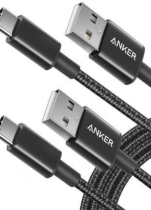 Кабель anker [2 шт по 6 футов], usb a - usb c для iphone серии 17, samsung galaxy s10 s10+, lg v30, beats fit pro и других