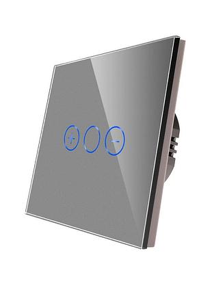 Выключатель с диммером, bingoelec w1-d101 1-канальный переключатель wifi с дыммером, антрацит, грей