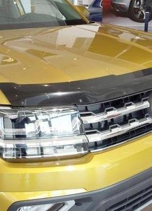 Дефлектор капота мухобойка volkswagen atlas 18-20 черный formfit фольксваген атлас