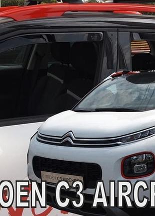 Дефлекторы окон ветровики citroen c3 aircross 5d 17- вставные 4шт heko ситроен с3 аиркросс