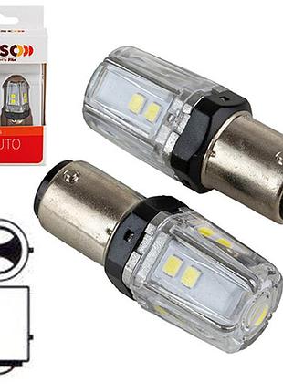 Авто лампа pulso lp-66157w led 1157 bay15d білий світ 100lm 2 шт 12smd-2835 9-36v