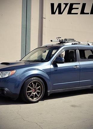 Дефлектори вікон вітровики subaru forester 09-13 wellvisors субару форестер