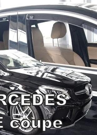 Дефлектори вікон вітровики mercedes gle c292 coupe 15-19 вставні 4шт heko мерседес глє
