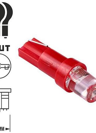 Автомобильная лампа pulso led t5 1smd-3030 24v 0.5w красная 3lm для панели приборов уп. 10шт.