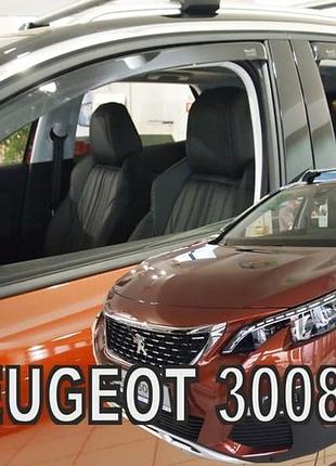 Дефлекторы окон ветровики peugeot 3008 5d 17- вставные 4шт heko пежо 3008