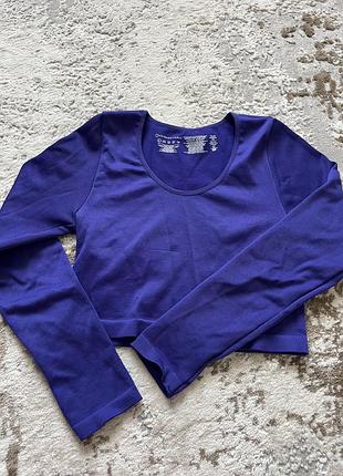 💜 спортивний лонгслів / топ primark ідеальний для тренувань, прогулянок або активних образів ✨▫️бренд: primark ▫️розмір: l▫️колір:фіолетовий ▫️
