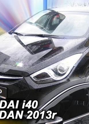 Дефлекторы окон ветровики hyundai i40 4d 11- вставные 4шт heko хендай ай 40