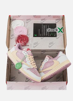 Nike air jordan 1 low × travis scott 'shy pink'