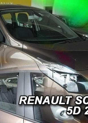 Дефлекторы окон ветровики renault grand scenic 3d 5d 09-16 вставные 4шт heko рено гранд сценик