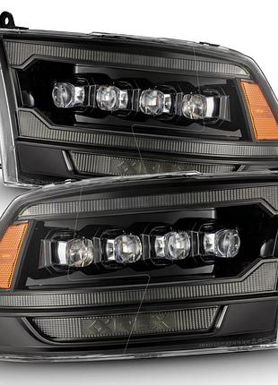 Передние альтернативная тюнинг оптика фары led на dodge ram 1500 classic led g2 nova черная 09- комплект додж рам