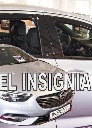 Дефлектори вікон вітровики opel insignia 5d 17- вставні 4шт heko опель інсігнія