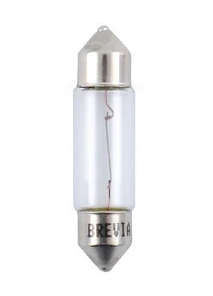 Лампа накаливания brevia c5w 12v 5w sv8.5 t11x37 cp для авто комфортный свет высокая виброустойчивость 10шт