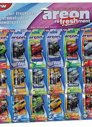 Освежитель воздуха гель areon-vip \"авто\" микс на планшете 8.5 мл уп. 18 шт