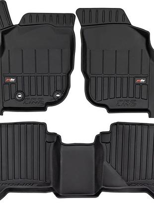 Автомобильные коврики в салон frogum 3d на toyota hilux 7 04-15 тойота хайлюкс черные