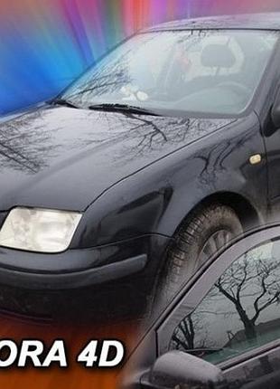 Дефлекторы окон ветровики volkswagen bora 4d 98-05 вставные 4шт heko фольксваген бора