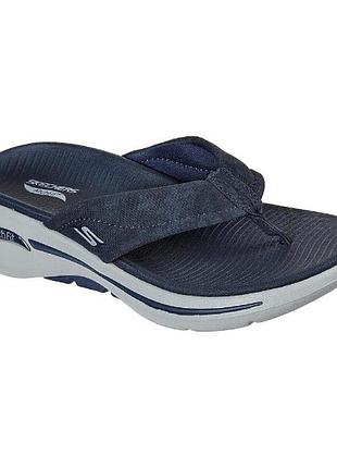 Жіночі в’єтнамки сині skechers go walk arch fit