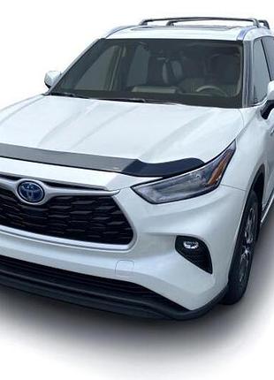 Дефлектор капота мухобойка toyota highlander клеючий 20- темно-дымчатый avs тойота хайлендер